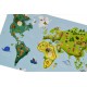 Układanka z uchwytami mapa świata