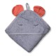 Hi Little One - Ręcznik z kapturem 100 x 100 MOUSE hooded bath towel Salmon