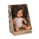 Lalka dziewczynka Europejka 38cm (brązowe włosy) Miniland Doll