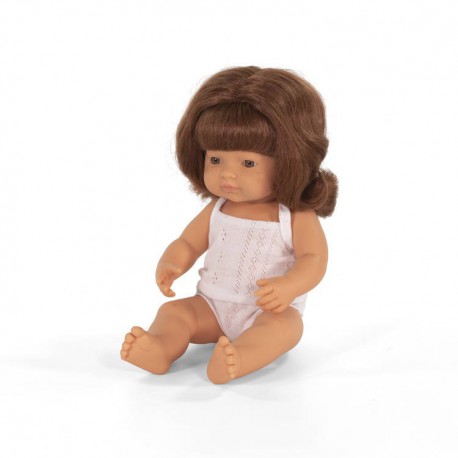 Lalka dziewczynka Europejka 38cm (rude włosy) Miniland Doll