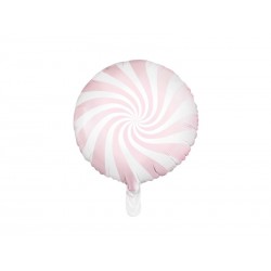 Balon foliowy Cukierek, 35cm, jasny różowy (1 karton / 50 szt.)