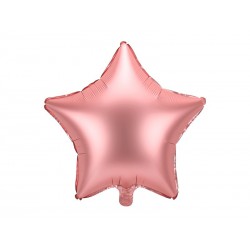 Balon foliowy Gwiazdka, 48cm, różowe złoto