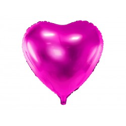 Balon foliowy Serce 45cm - ciemny róż