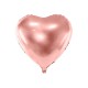 Balon foliowy Serce, 45cm, różowe złoto (1 karton / 50 szt.)