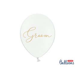 Balony 30cm, Groom, Pastel Pure White (1 op. / 50 szt.)