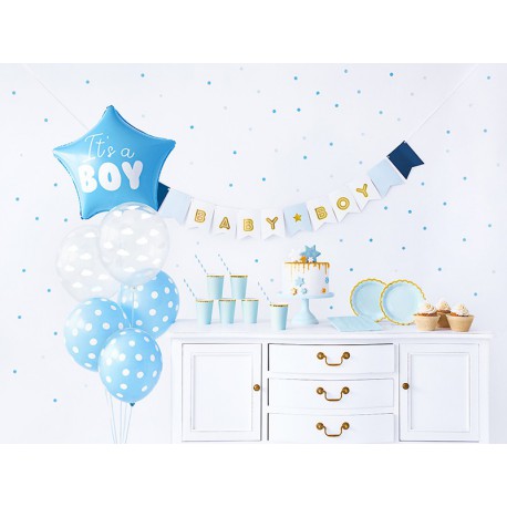 Zestaw dekoracji party - It's a boy (1 karton / 8 op.)