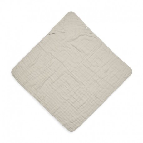 Jollein - Ręcznik kąpielowy z kapturem 75 x 75 cm Cotton NOUGAT