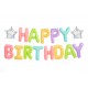 Balon foliowy Happy Birthday, 395x35cm, mix (1 karton / 50 szt.)