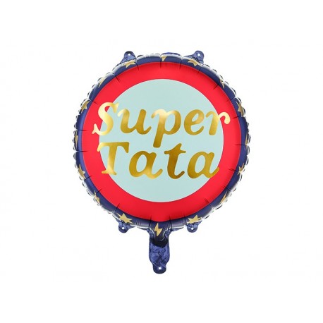 Balon foliowy Super Tata, 45 cm, mix