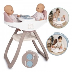 SMOBY Baby Nurse Krzesełko do Karmienia dla Bliźniąt Lalek