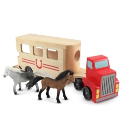 Ciężarówka z przyczepą dla koni