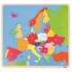 Układanka edukacyjna Mapa Europy - puzzle drewniane