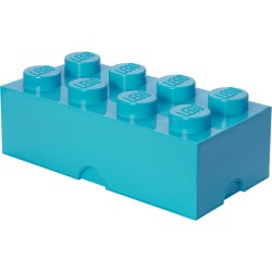 Pojemnik w kształcie klocka LEGO 8 - lazurowy 